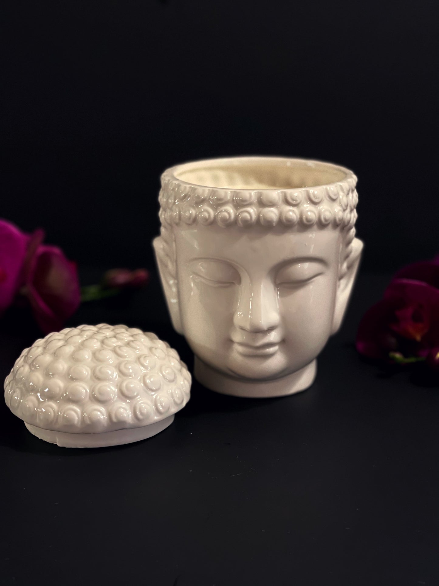 White Buddha Candle